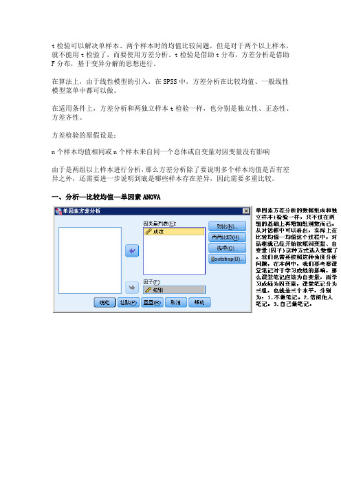 SPSS数据分析—单因素及多因素方差分析