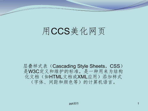 《CSS美化网页》PPT课件