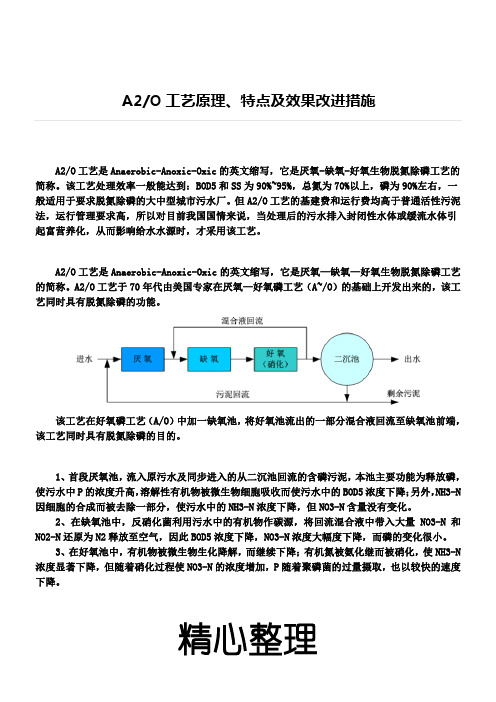 A2O工艺原理、特点及效果改进措施
