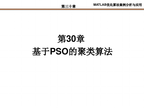 第30章  基于PSO的聚类算法