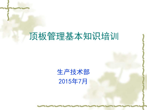 顶板基本知识培训课件