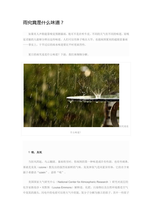 雨究竟是什么味道