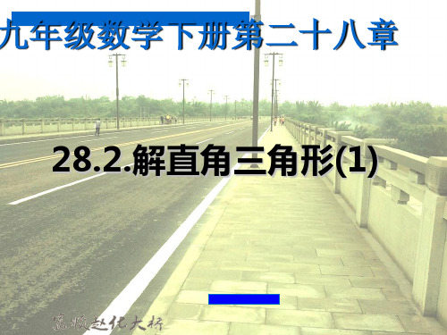 人教版2018-2019学年新人教版九年级数学下册 28.2.解直角三角形  课件 (20张PPT)(优质版)