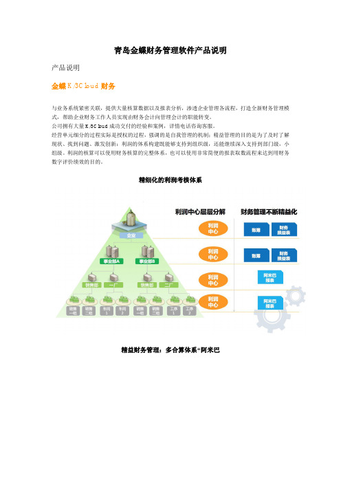 青岛金蝶财务管理软件产品说明