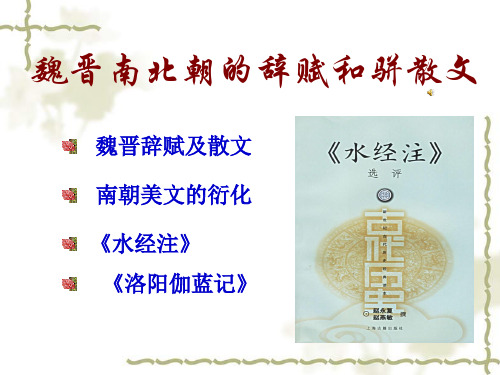 魏晋南北朝的辞赋和骈散文课件