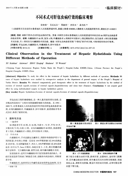 不同术式对肝包虫病疗效的临床观察