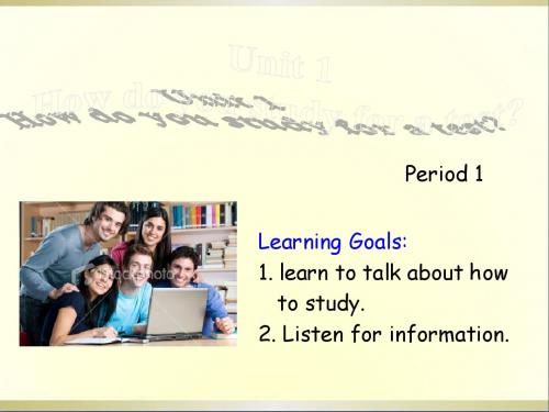九年级英语《Unit1 How do you study for a test》课件