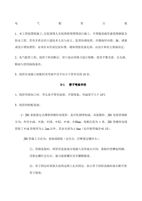 电气配管施工方案