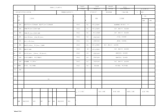 解放牌汽车前刹车调整臂外壳工艺过程卡