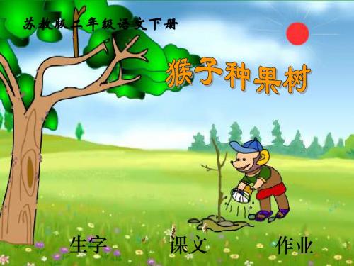 苏教版二年级下册语文《猴子种果树》课件PPT