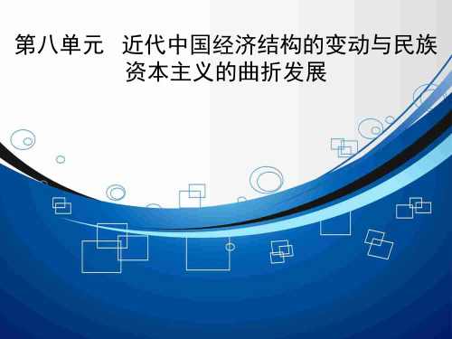 近代中国经济结构的变动与民族资本主义的曲折发展课件