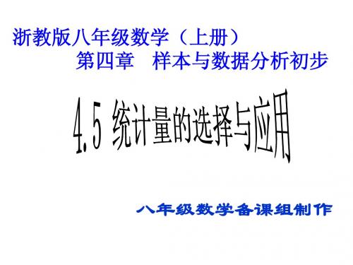 4.5 统计量的选择和应用 课件3(数学浙教版八年级上册)