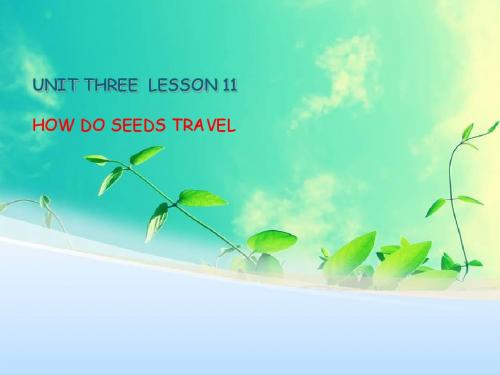 UNIT THREE HOW DO SEEDS TRAVEL Lesson 11 课件2-优质公开课-北京一起5下精品