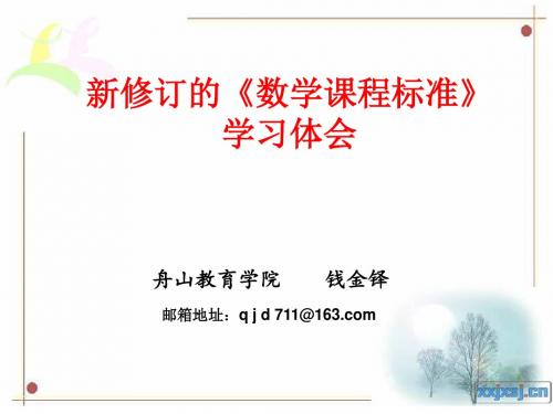新修订的数学课程标准学习体会ppt课件