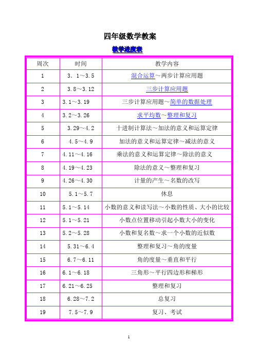 人教版小学数学第八册全册