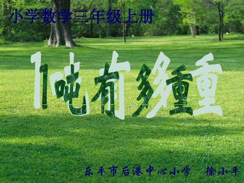 北师大版小学数学三年级《1吨有多重》课件