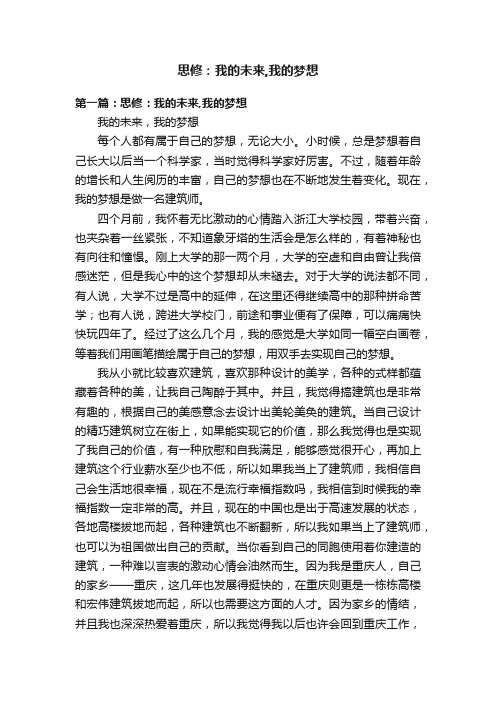 思修：我的未来,我的梦想