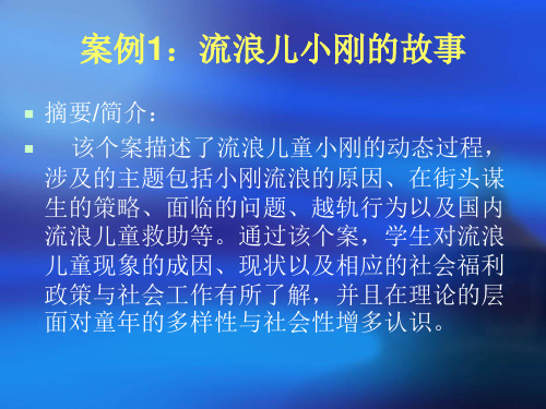 案例1：流浪儿小刚的故事