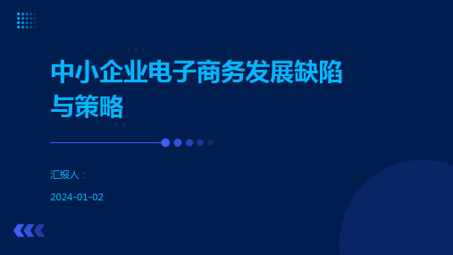 中小企业电子商务发展缺陷与策略