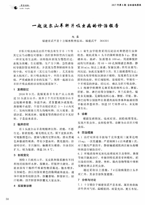 一起波尔山羊肝片吸虫病的诊治报告