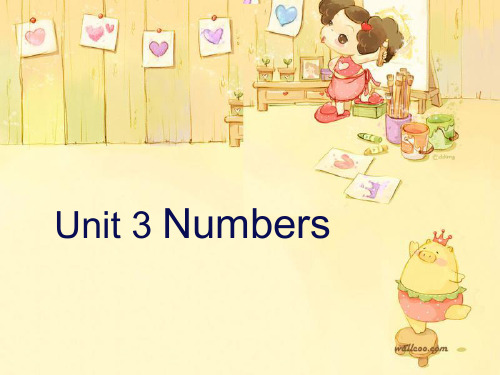 三年级上册英语课件-Unit 3《Numbers》｜闽教版 (共9张PPT)