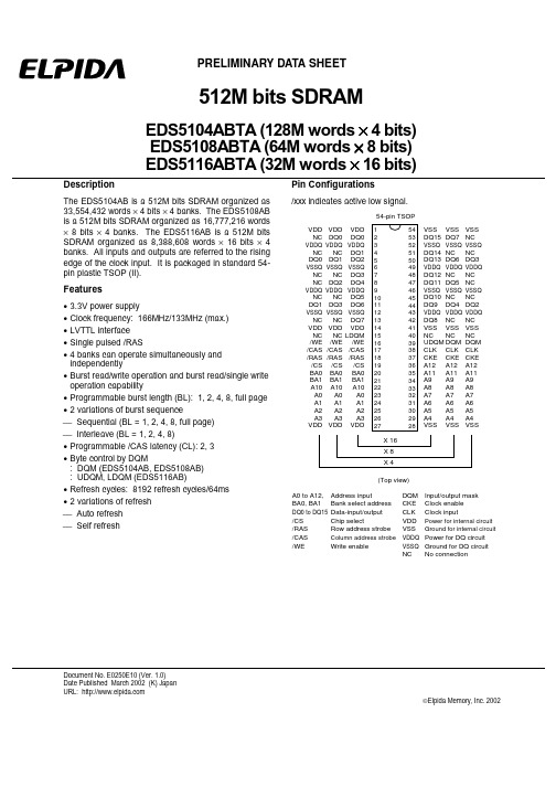 EDS5104ABTA-6B资料