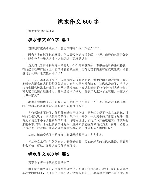 洪水作文600字