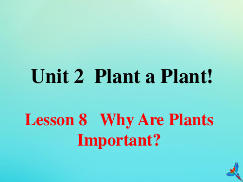 八年级英语下册PlantaPlantLesson8WhyArePlantsImportant