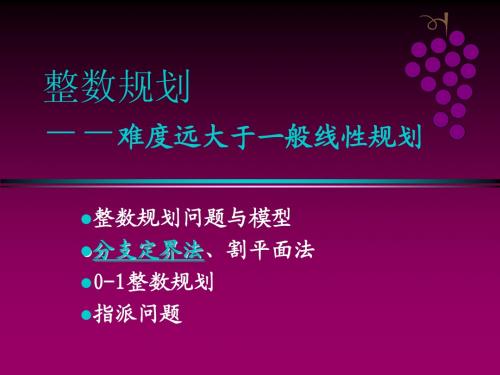 4-1整数规划1-概念、分支定界法
