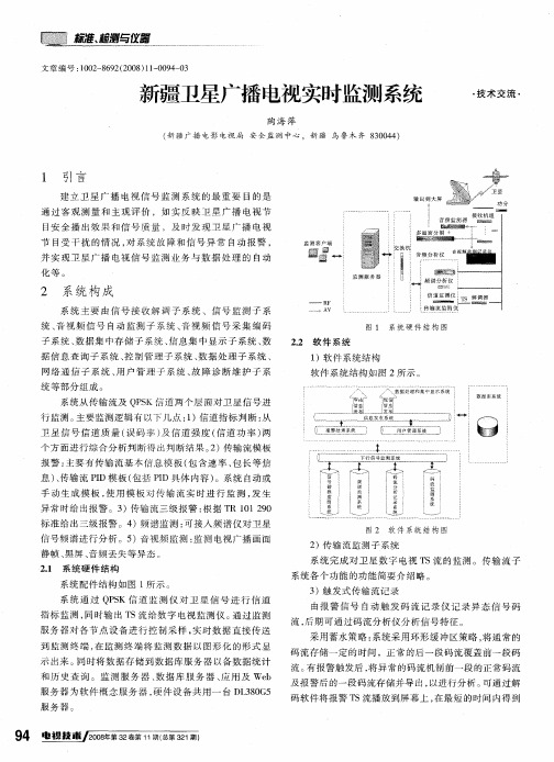 新疆卫星广播电视实时监测系统