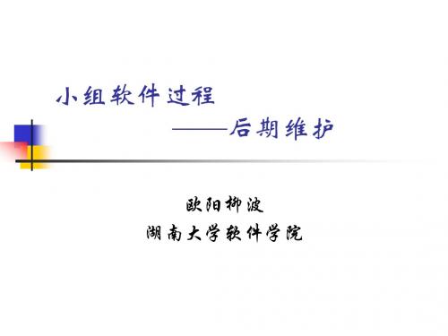 TSP-9-后期维护.