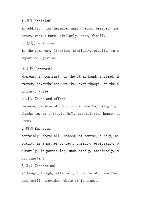 英语口语中常见的连接词