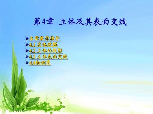 机械制图与AutoCAD第4章立体及其表面交线