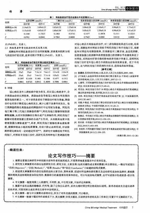 论文写作技巧--摘要