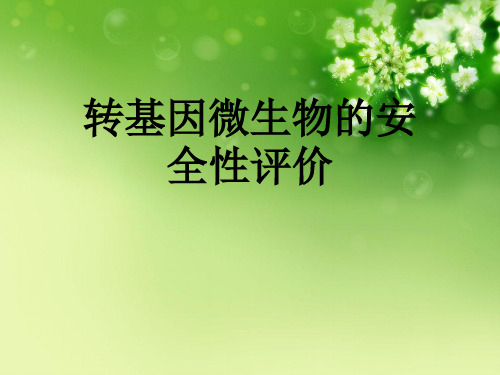 转基因微生物的安全性评价优秀课件