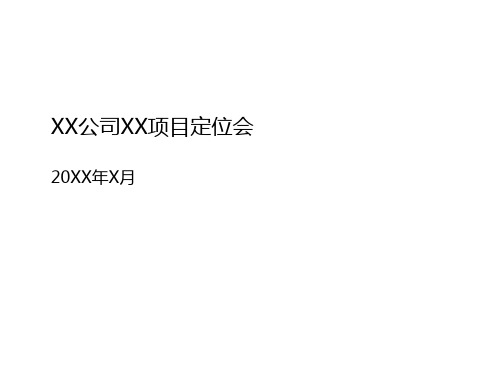 房地产项目定位启动会模板