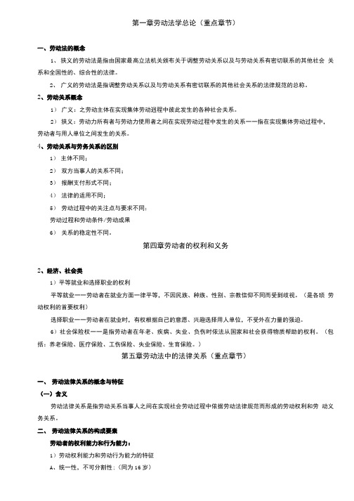 《劳动与社会保障法》精简复习.doc