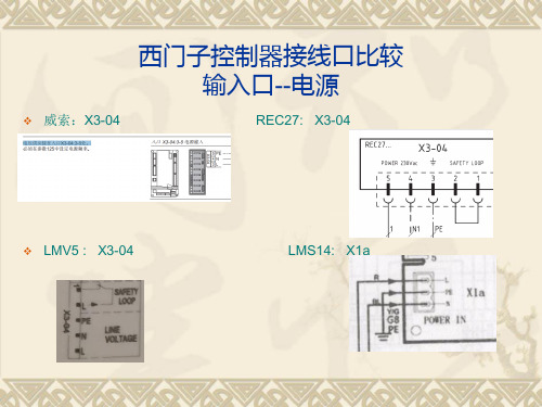 锅炉讲义-燃烧器--西门子程序控制器接线比较