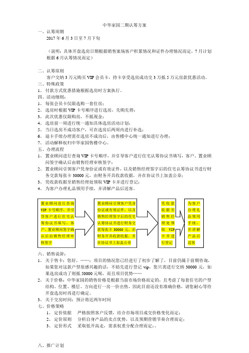 二期认筹活动方案