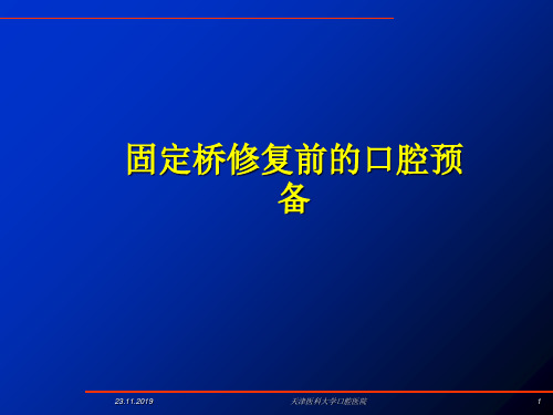 固定义齿的设计 共47页PPT资料