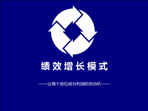 绩效增长模式课程―让每个岗位成为利润的发动机PPT资料优选版