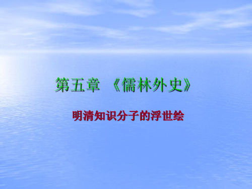 第五章 儒林外史