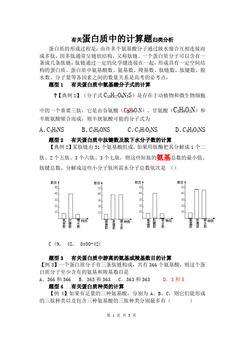 有关蛋白质中的计算题(重点班) (1)