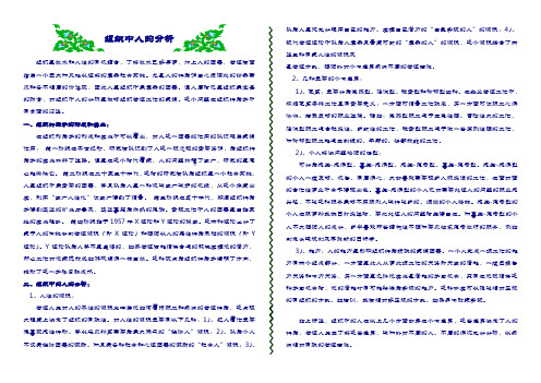 组织中人的分析