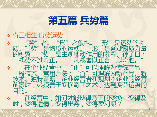 孙子兵法 第五篇 兵势篇PPT课件