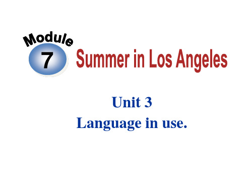 外研版八年级英语下册课件Module7Unit3Languageinuse