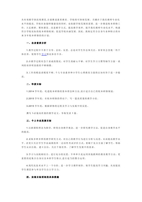 2014年校本研修总结