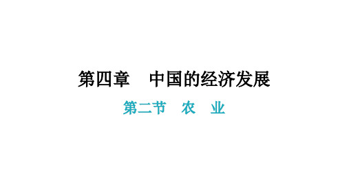 第四章第二节农业(第2课时)课件—人教版八年级地理上册(共22张PPT)