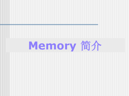 Memory 简介