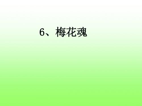 五年级语文上册第二单元6、梅花魂